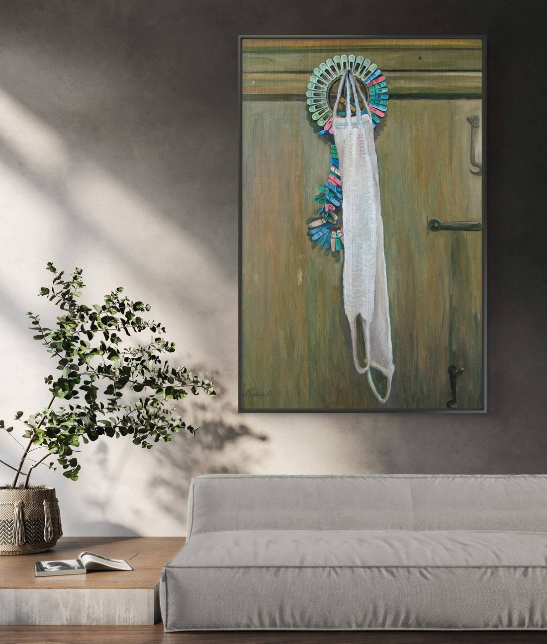 Beige wall art for calm interiors