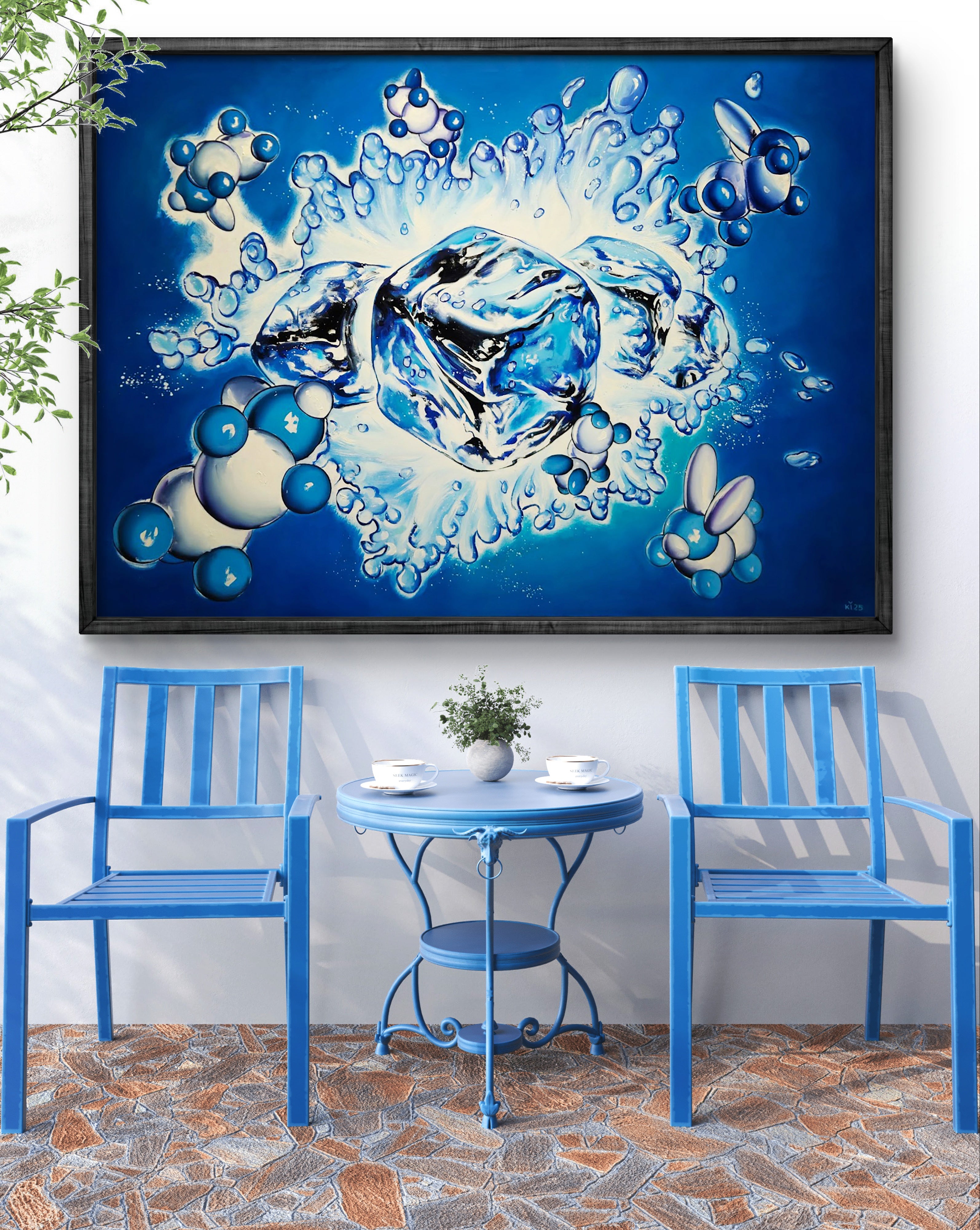 Still Life Print - Ice to Cool the Drink - Blue Ice