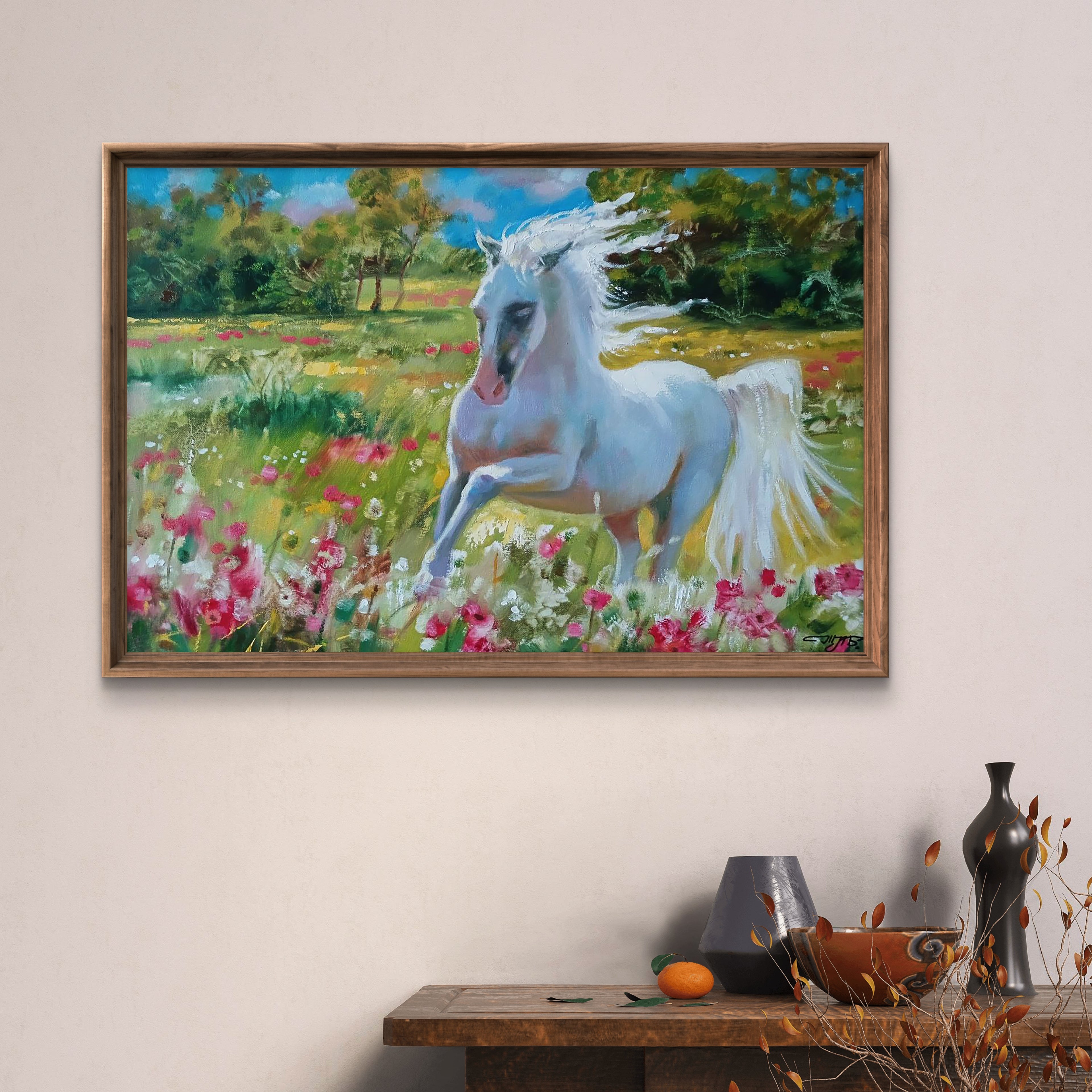 A White Horse Gallops