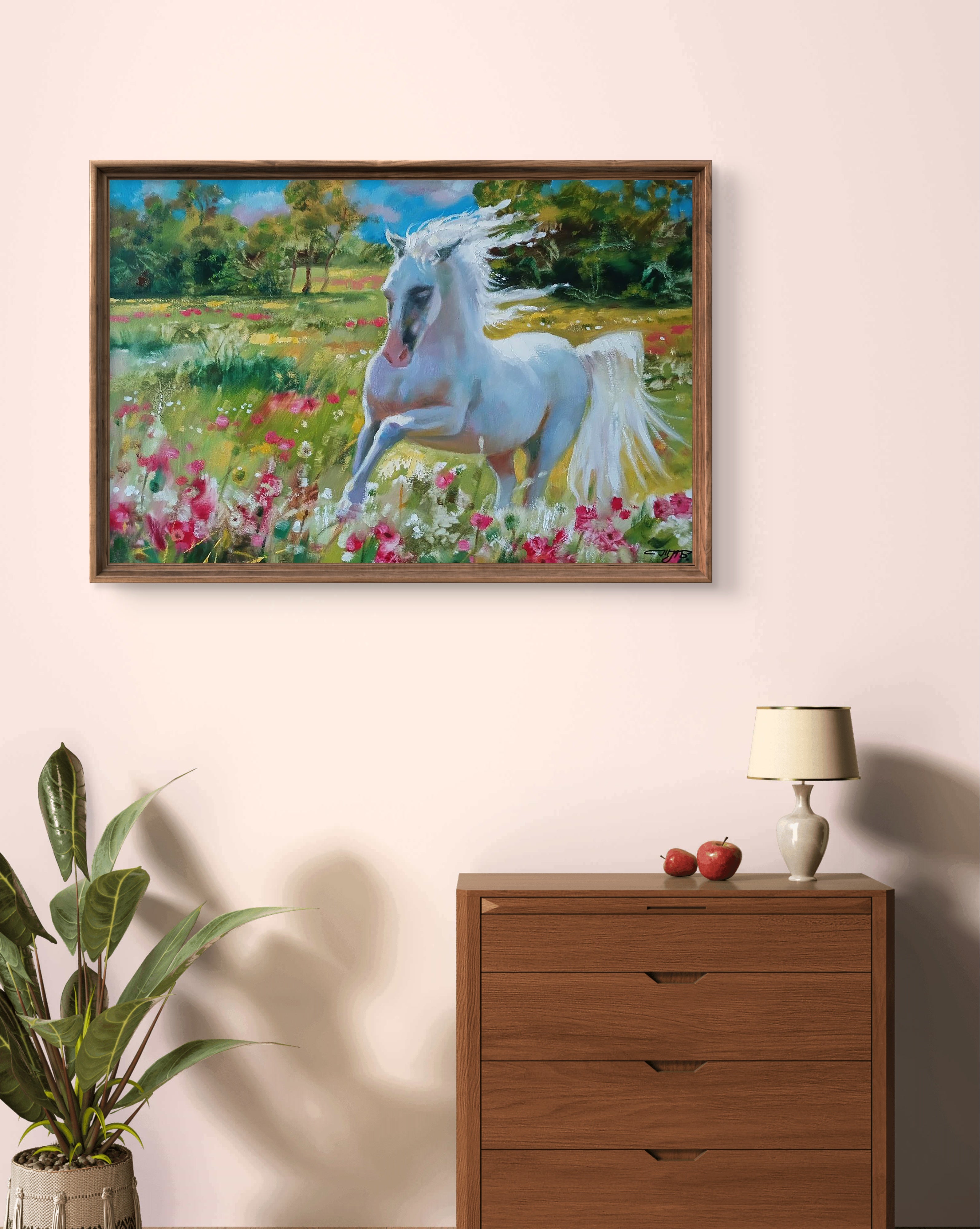 A White Horse Gallops