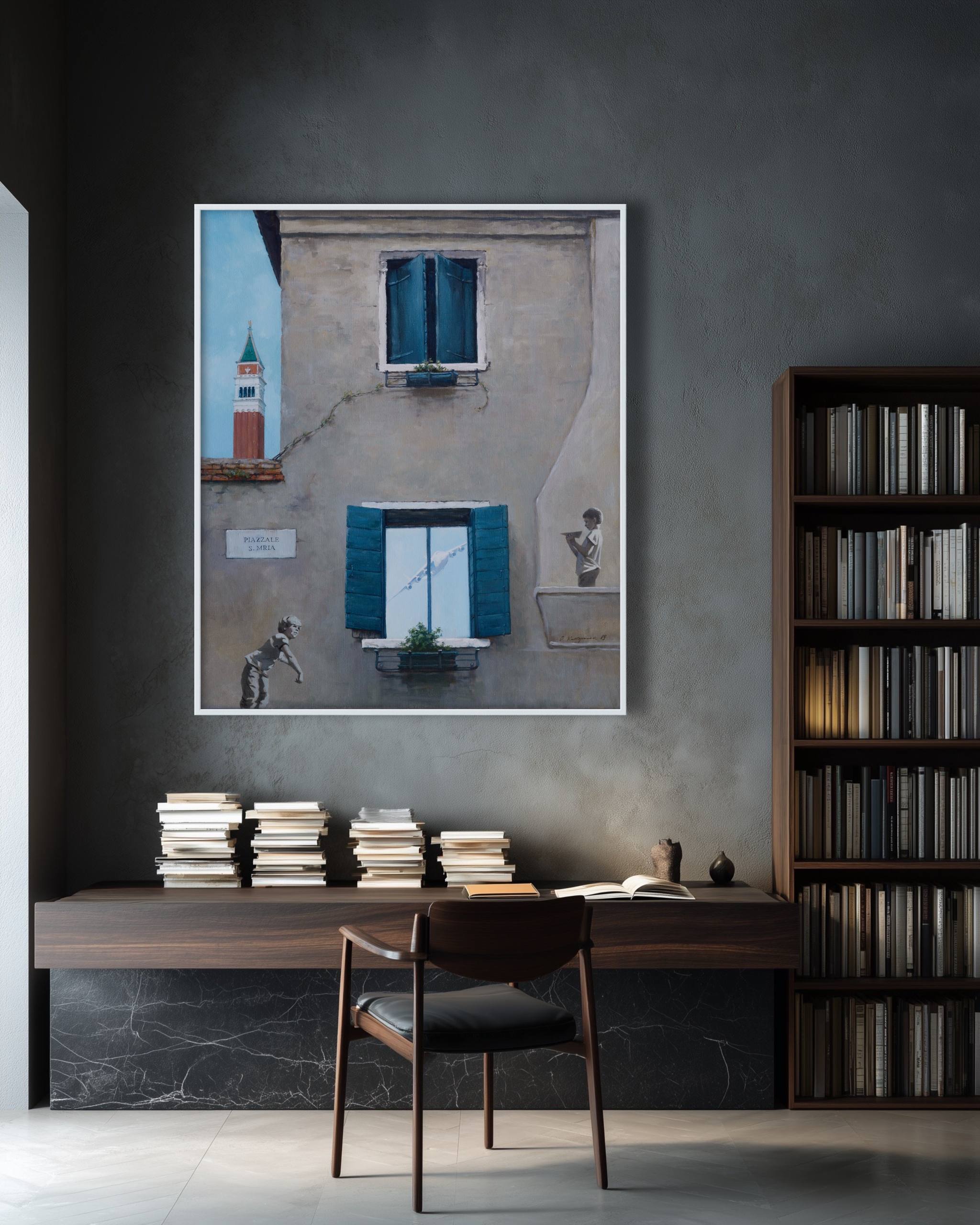 Framed print near the room