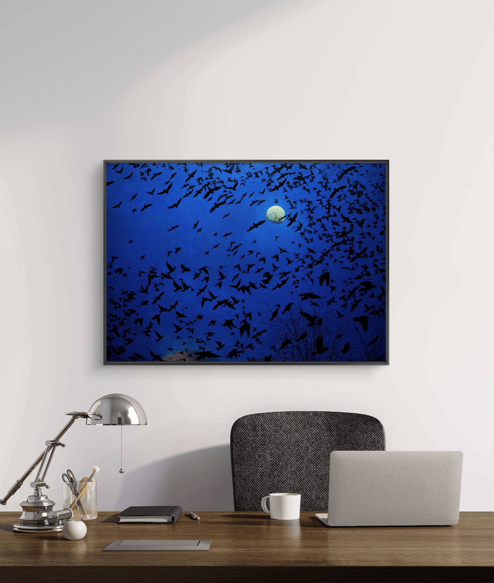 Night sky near the table