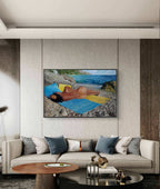 Nude beach on wall