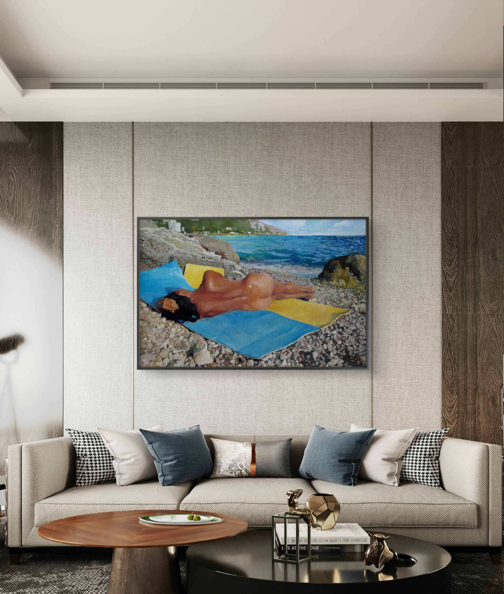 Nude beach on wall