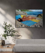 Nude woman near the bedroom