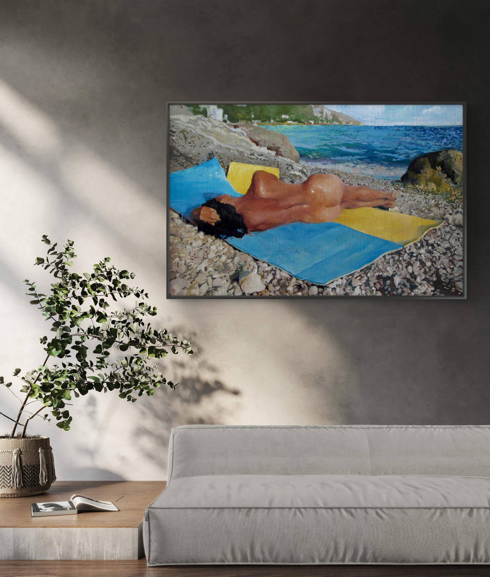 Nude woman near the bedroom