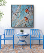 Painting bird near the kitchen room