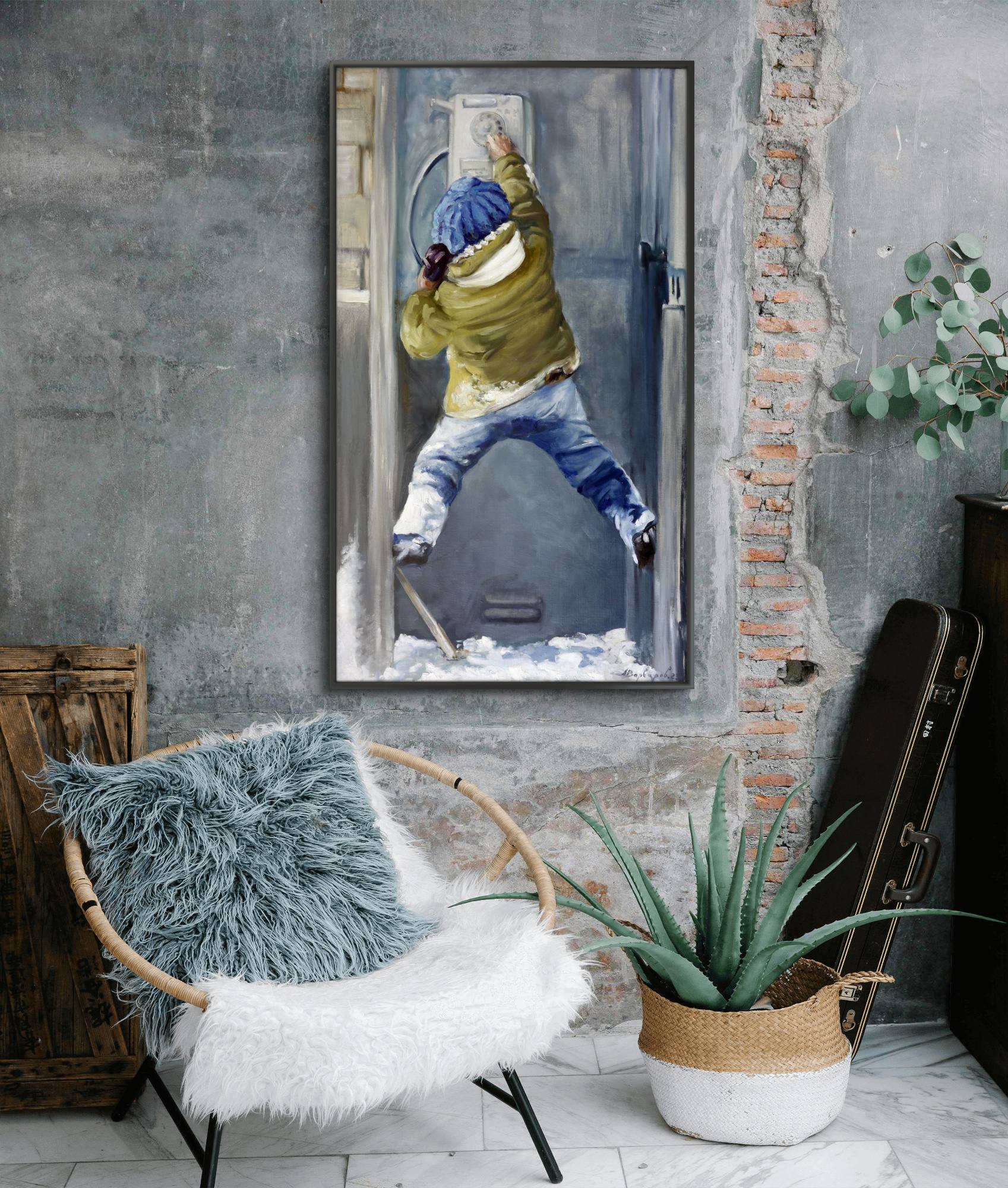 Painting portrait near the living room