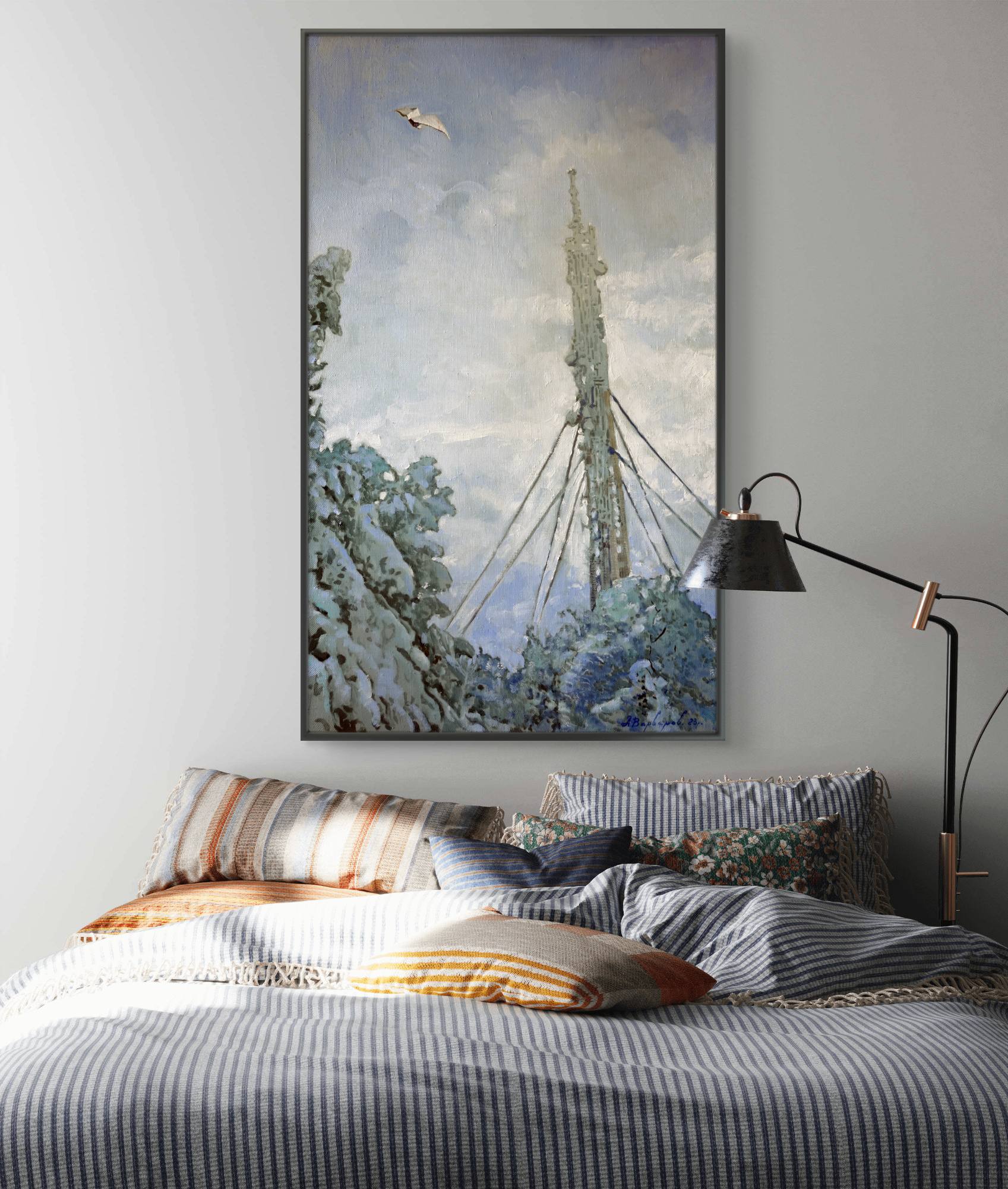 Painting city on the wall