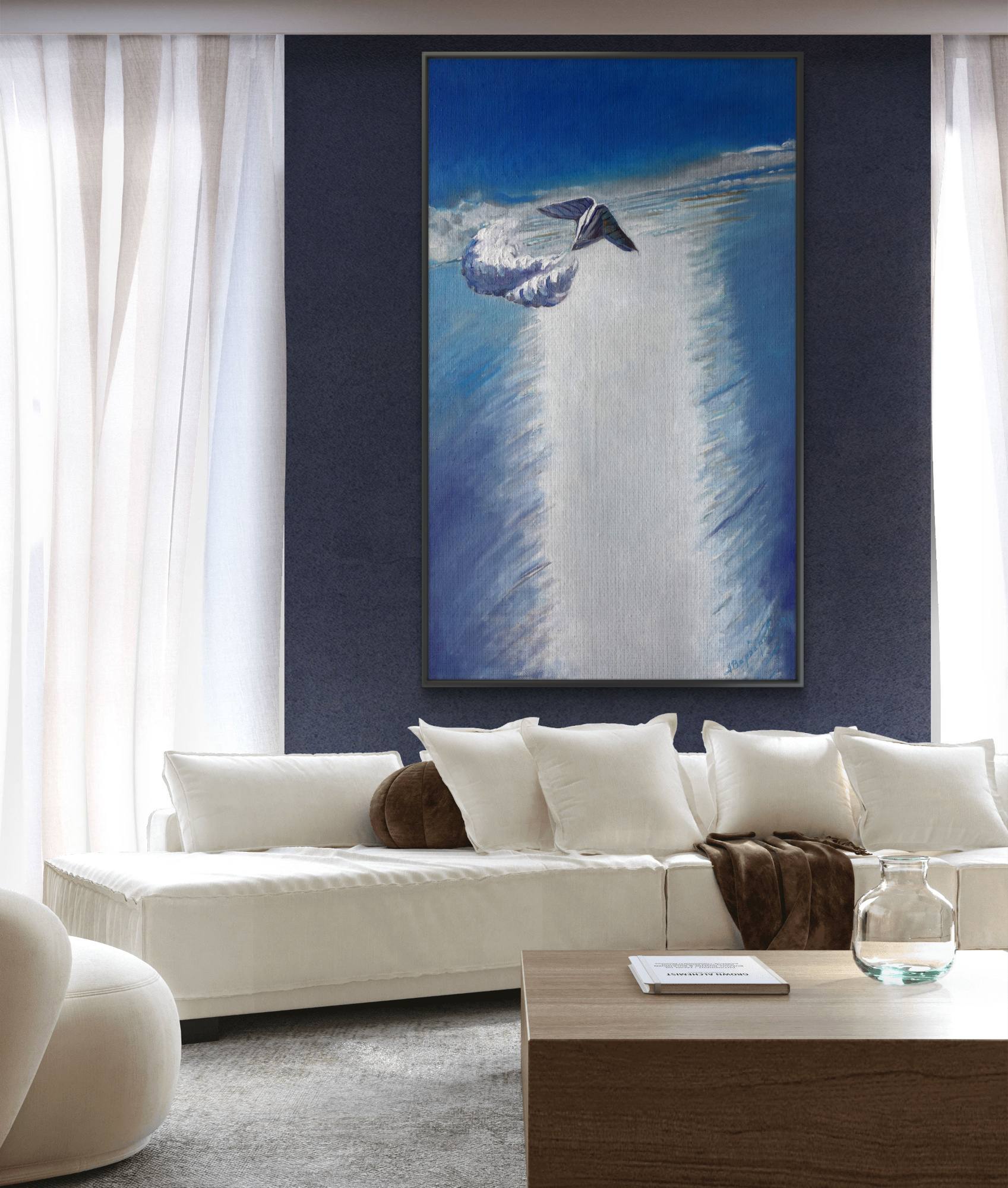 Flying painting near the living room