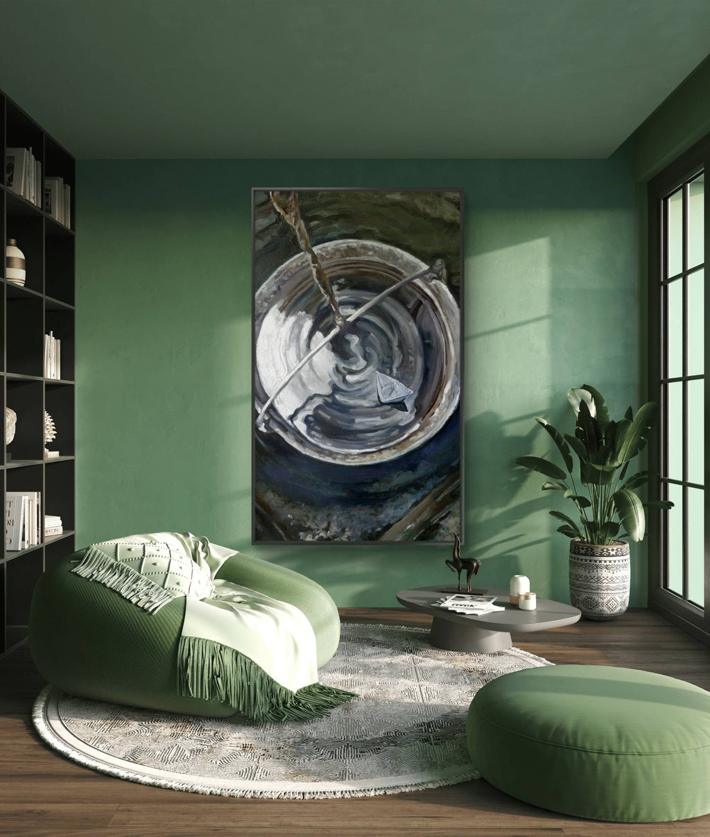 Painting landscape near the living room