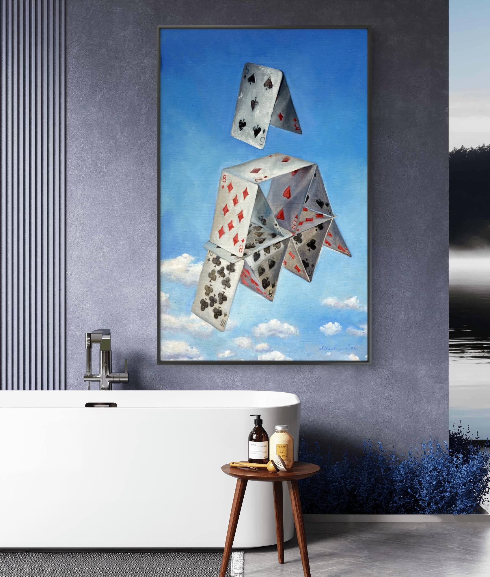 Painting cards on the wall