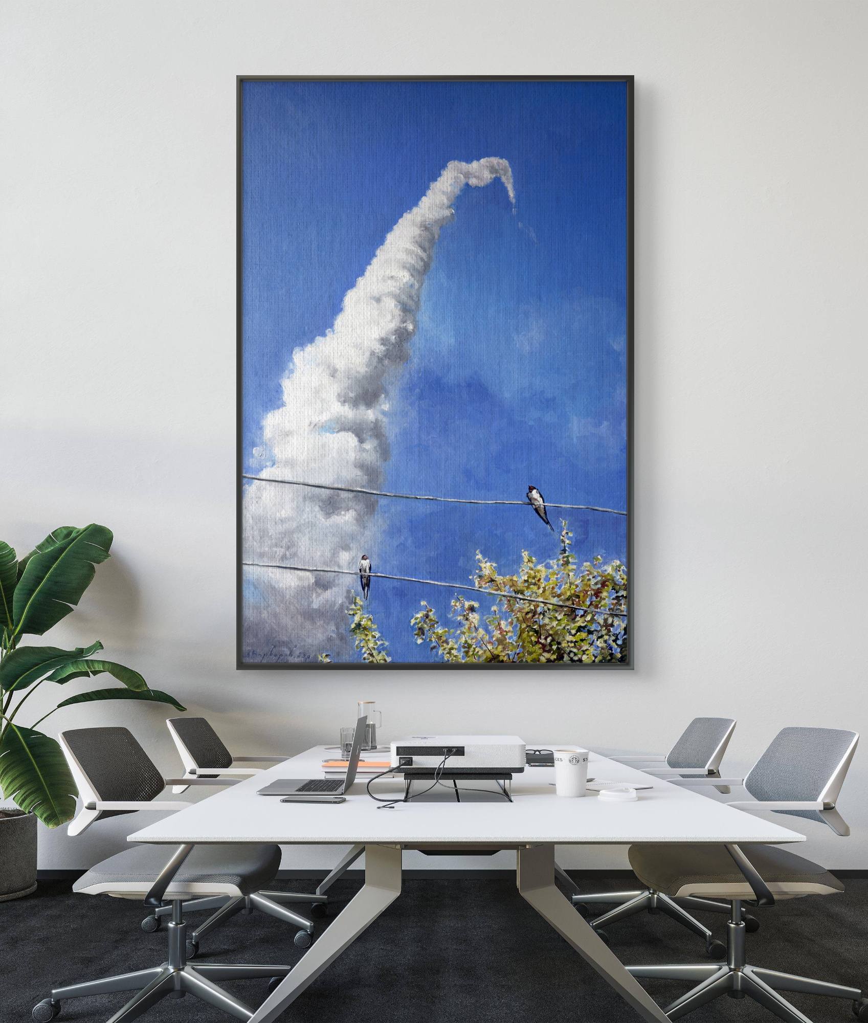 Painting sky on the wall