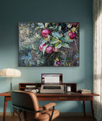 Painting apple on the wall