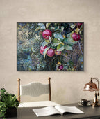 Framed print near the living room