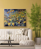 Painting flowers on the wall