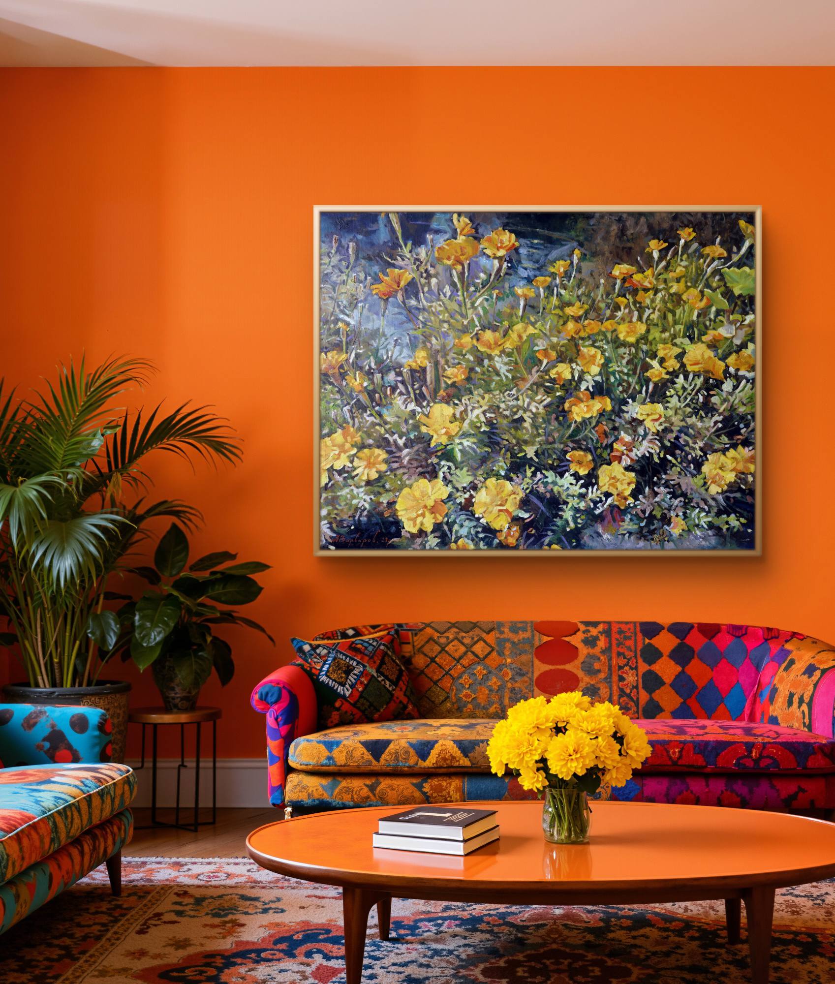 Framed print near the living room