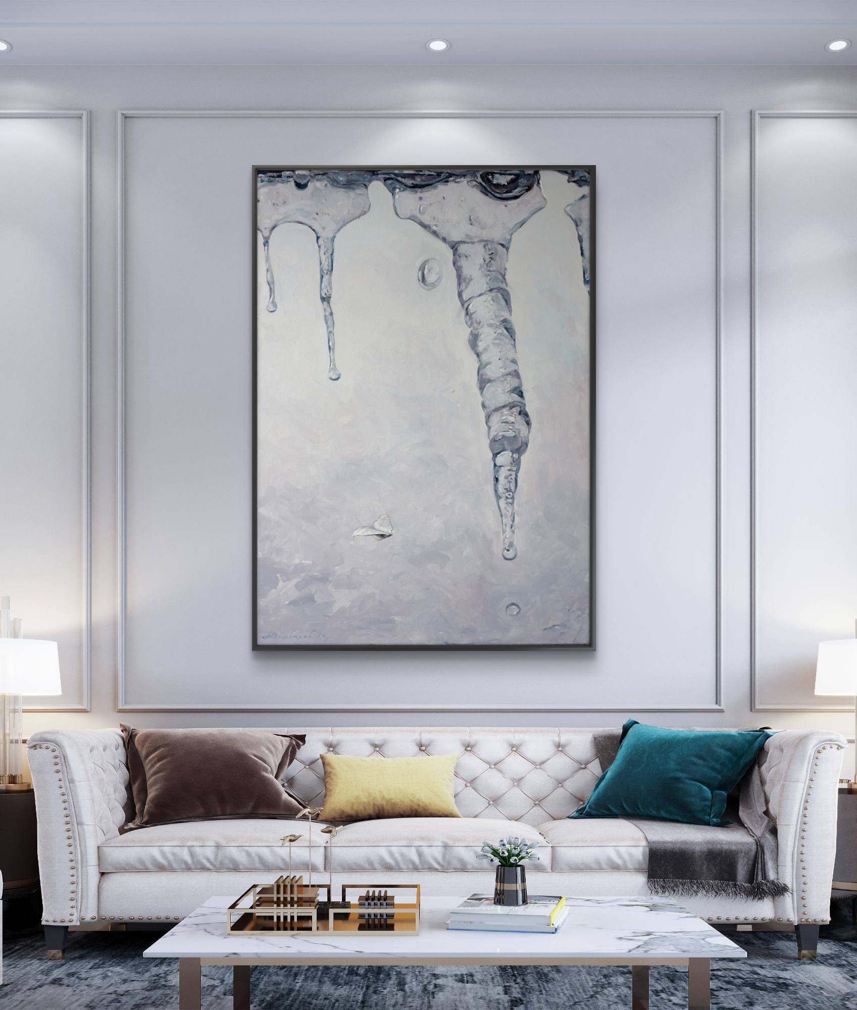 Painting icicles on the wall