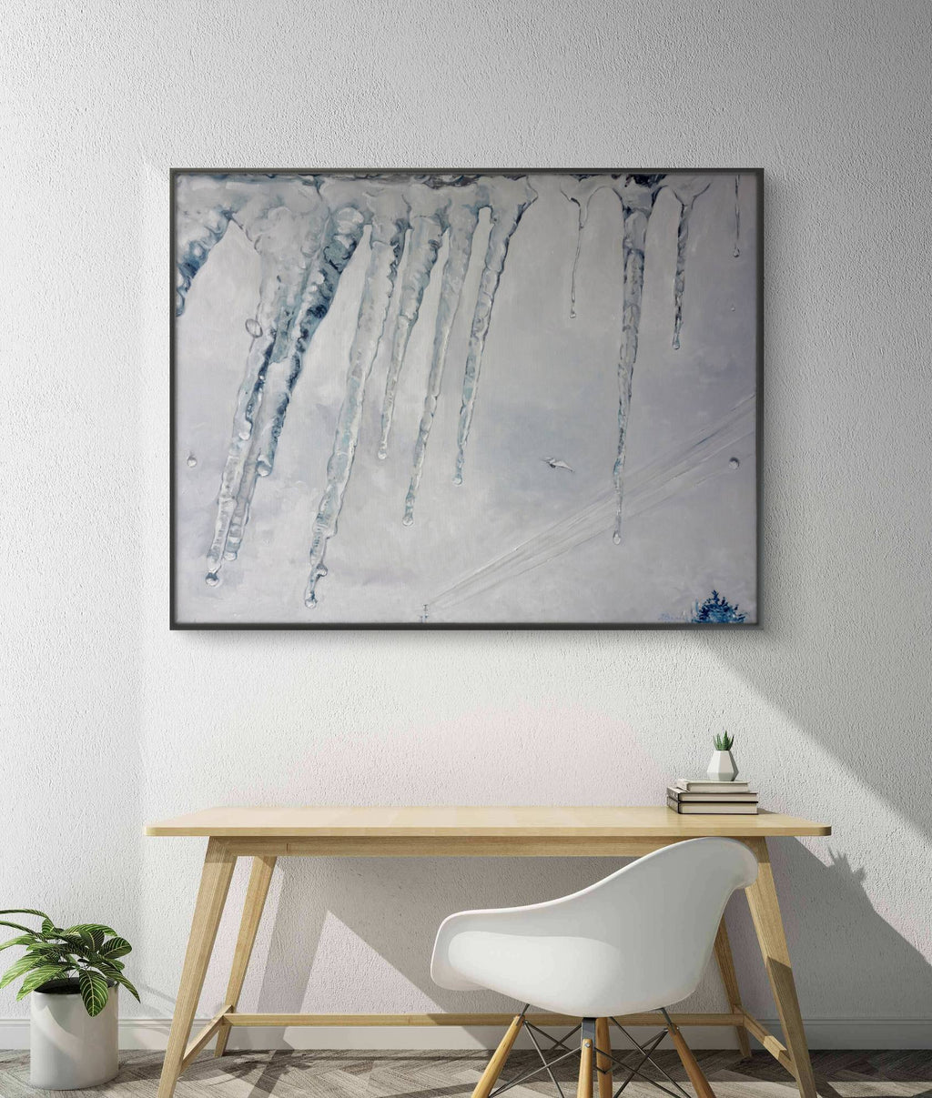 Framed print on the wall